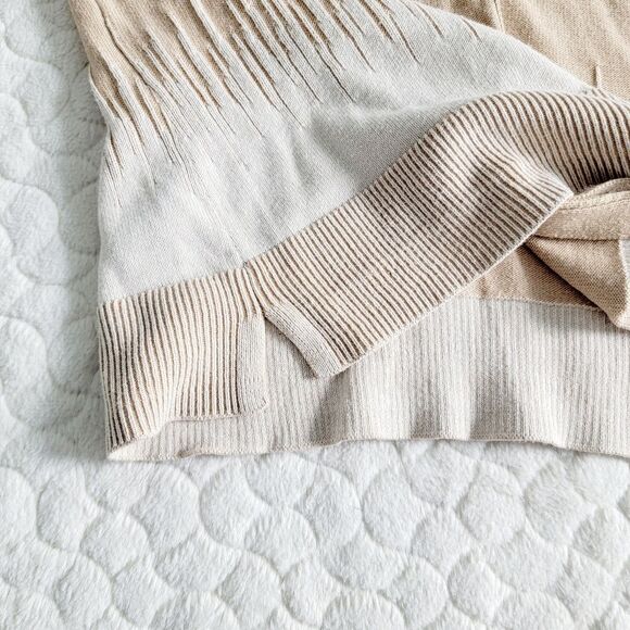 H by Halston cardigan sweater tan neutral ombre small - Picture 4 of 7